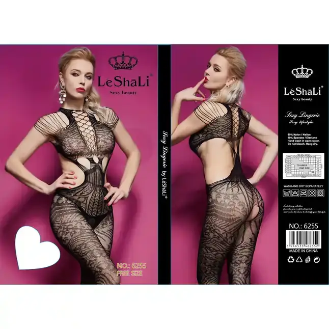 Кружевной изысканный кэтсьюит с интимным доступом - LeShaLi. Фотография 3.