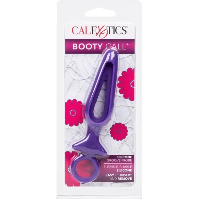 Фиолетовая силиконовая пробка с прорезью Silicone Groove Probe - 10,25 см - Booty Call. Фотография 8.