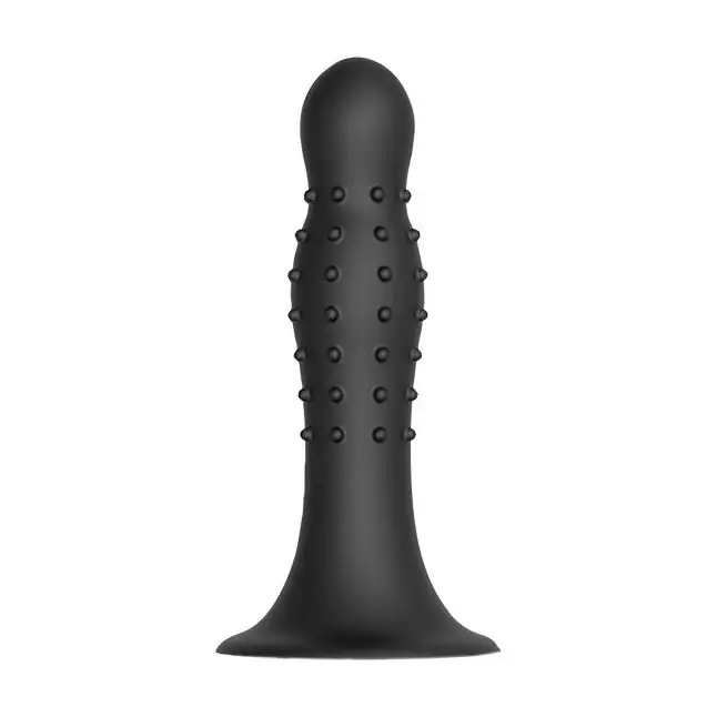 Черный анальный стимулятор NUBBED PLUG - 13,5 см