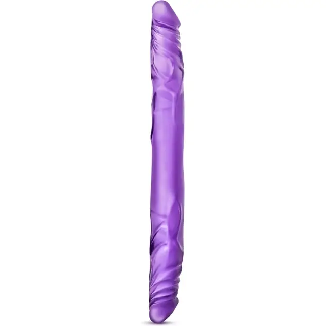 Фиолетовый двусторонний фаллоимитатор 14 Inch Double Dildo - 35 см. - B Yours