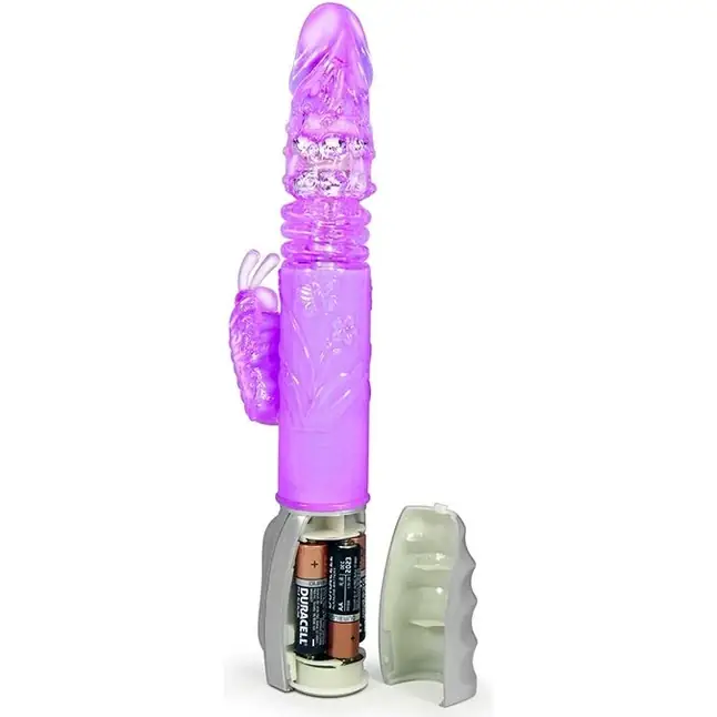 Фиолетовый вибромассажер Butterfly Stroker - 29,8 см - Sexy Things. Фотография 3.