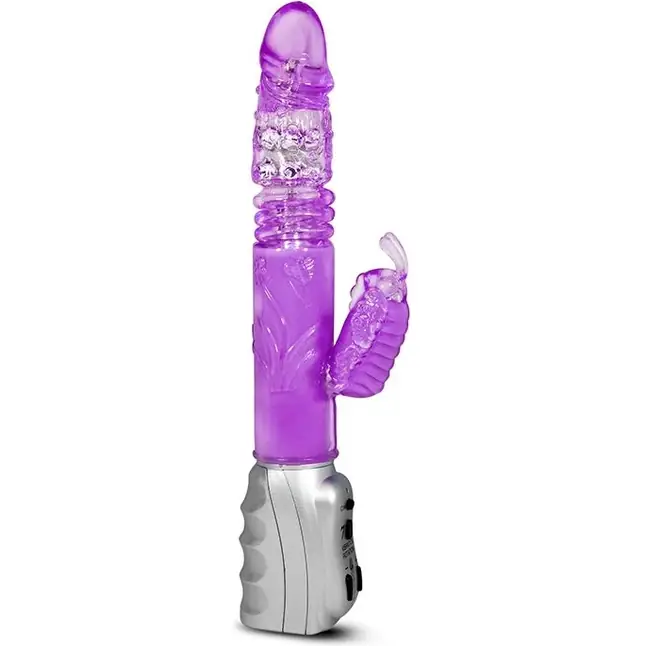 Фиолетовый вибромассажер Butterfly Stroker - 29,8 см - Sexy Things