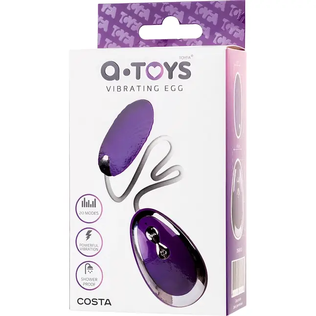 Фиолетовое виброяйцо A-Toys - 6,5 см. Фотография 6.