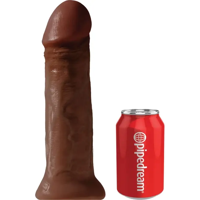 Фаллоимитатор-гигант коричневого цвета на присоске 11 Cock - 28 см - King Cock. Фотография 2.