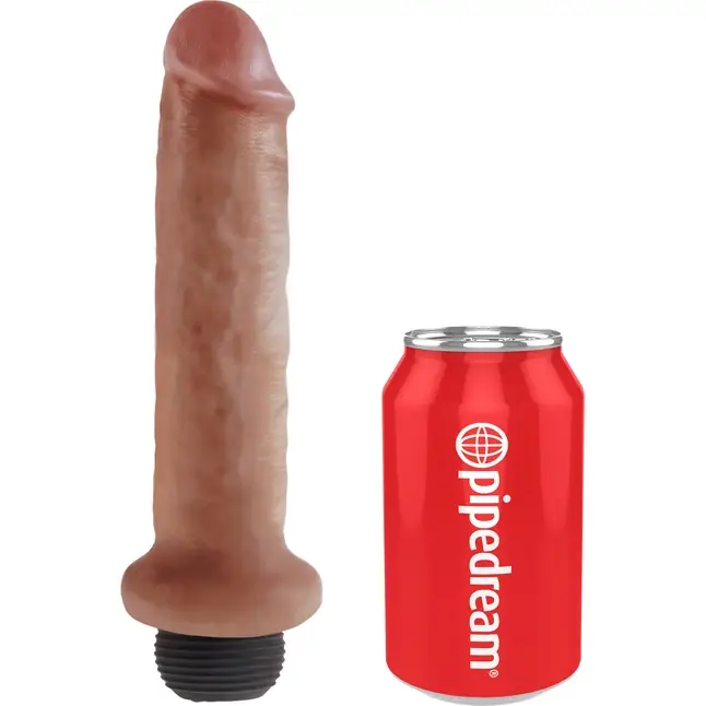 Кофейный фаллоимитатор с имитацией семяизвержения 7 Squirting Cock - 21,6 см - King Cock. Фотография 3.