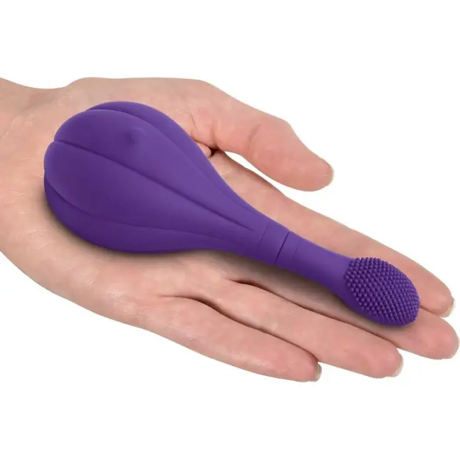 Фиолетовый вибростимулятор Focus Sonic Vibrator с 3 насадками - JIMMYJANE. Фотография 8.