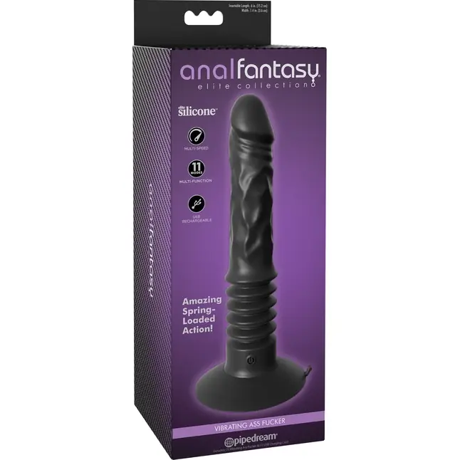 Анальный вибростимулятор Vibrating Ass Fucker с поступательными движениями - Anal Fantasy Elite Collection. Фотография 4.