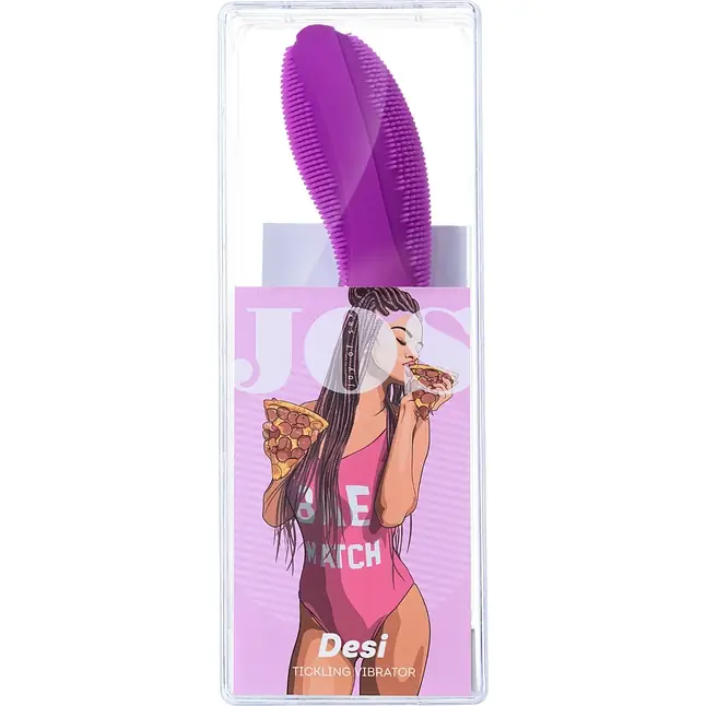 Фиолетовый вибратор с ресничками JOS DESI - 18,5 см. Фотография 7.