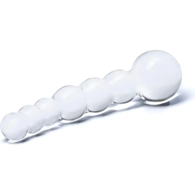 Изогнутый прозрачный стимулятор Beaded Dildo - 13 см. Фотография 2.