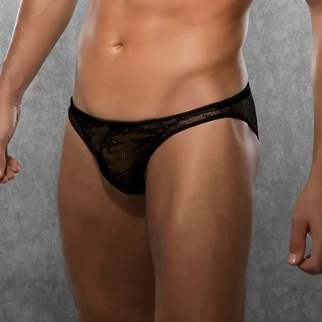 Кружевные мужские слипы Doreanse Black Lace. Фотография 3.