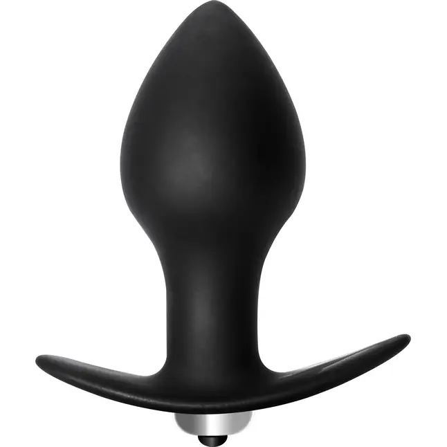 Чёрная анальная вибропробка Bulb Anal Plug - 10 см - First Time