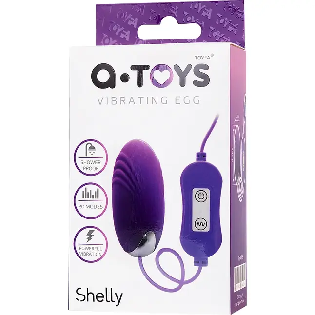 Фиолетовое виброяйцо с пультом управления A-Toys Cony, работающее от USB. Фотография 4.