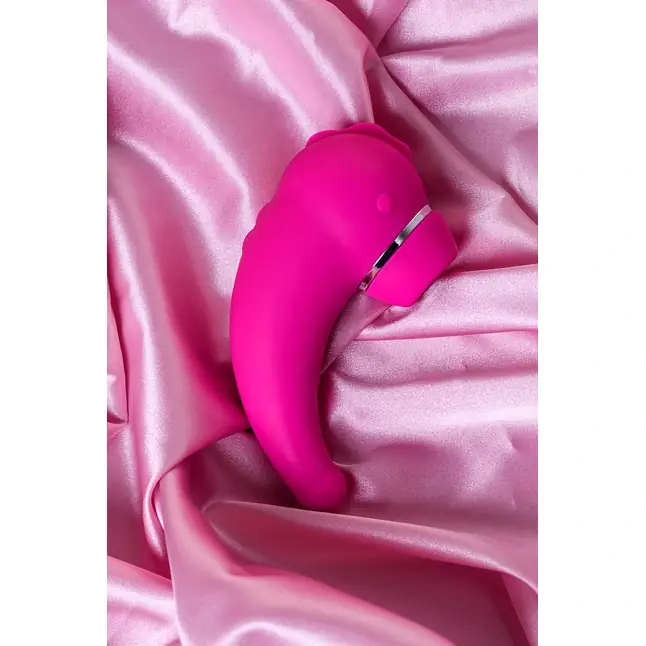 Розовый вакуум-волновой стимулятор клитора Dino с вибрацией - Dino. Фотография 9.
