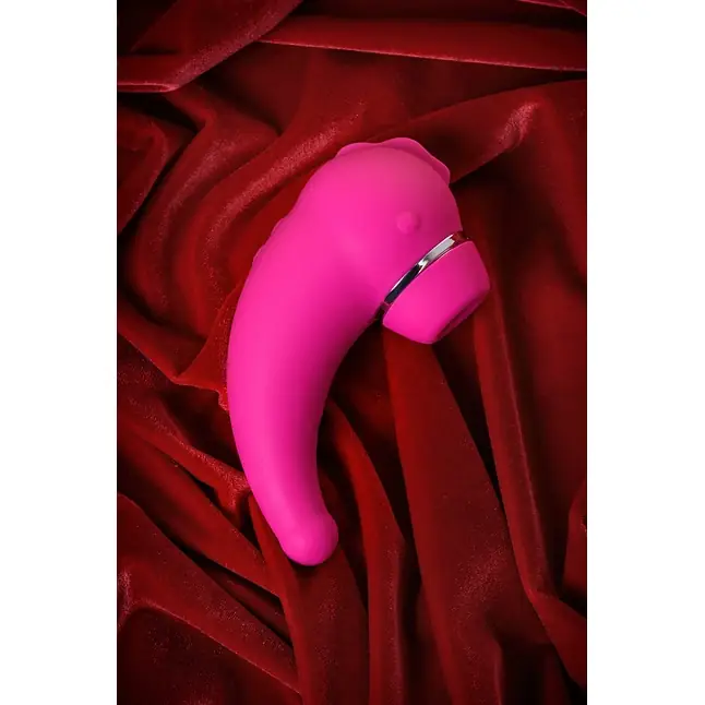 Розовый вакуум-волновой стимулятор клитора Dino с вибрацией - Dino. Фотография 10.