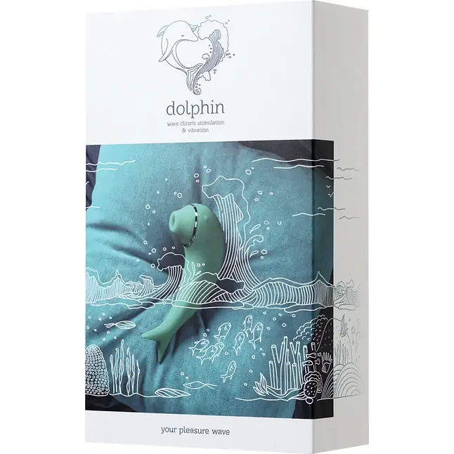 Бирюзовый вакуум-волновой стимулятор клитора Dolphin с вибрацией - Dolphin. Фотография 2.