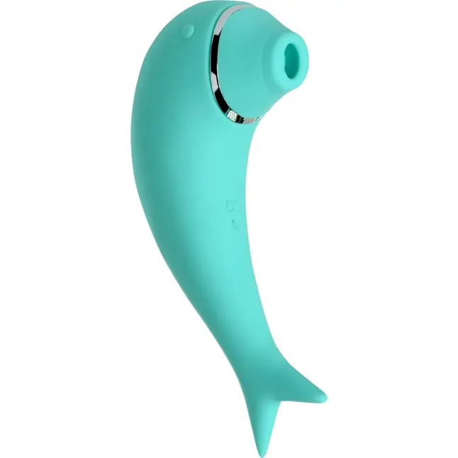 Бирюзовый вакуум-волновой стимулятор клитора Dolphin с вибрацией - Dolphin. Фотография 5.
