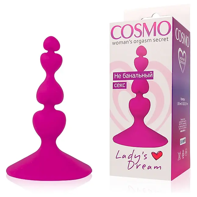 Ярко-розовый анальный стимулятор COSMO - 8 см. Фотография 2.