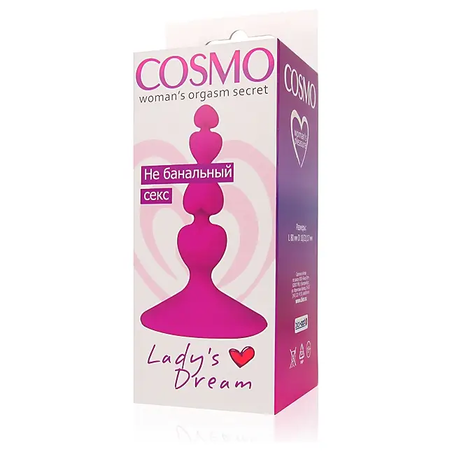 Ярко-розовый анальный стимулятор COSMO - 8 см. Фотография 3.