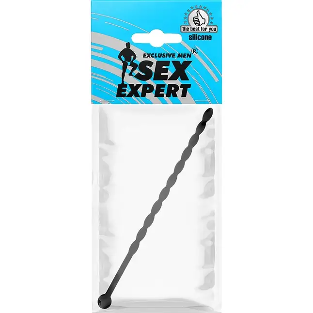 Длинный силиконовый уретральный стимулятор - 15,5 см - SEX EXPERT. Фотография 3.