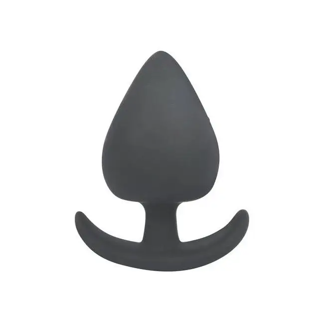 Чёрная анальная пробка с широким основанием-дугой Sex Expert - 9,5 см - SEX EXPERT