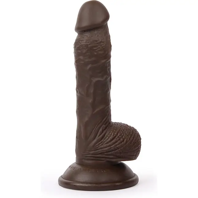 Коричневый реалистичный фаллоимитатор Erowoman на присоске - 18 см - EROWOMAN REALISTIC. Фотография 2.