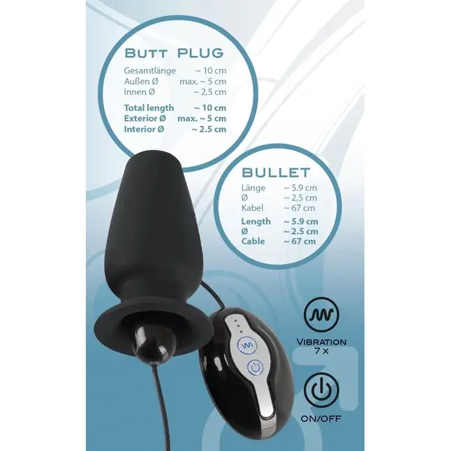 Черная анальная пробка с тоннелем и виброзаглушкой Lust Tunnel Plug - 10 см - You2Toys. Фотография 4.