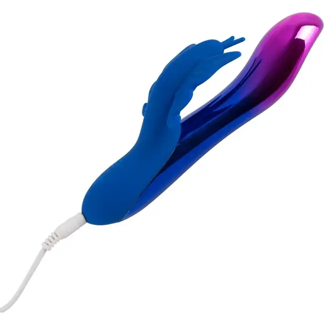 Вибростимулятор с клиторальной бабочкой и подсветкой Sparkling Butterfly - 19,4 см - You2Toys. Фотография 5.
