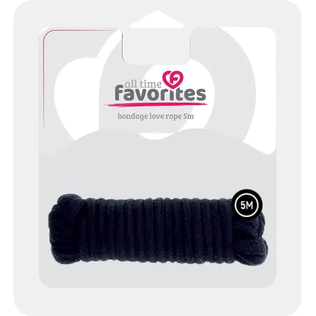 Чёрная веревка для связывания Love Rope - 5 м - All Time Favorites. Фотография 2.