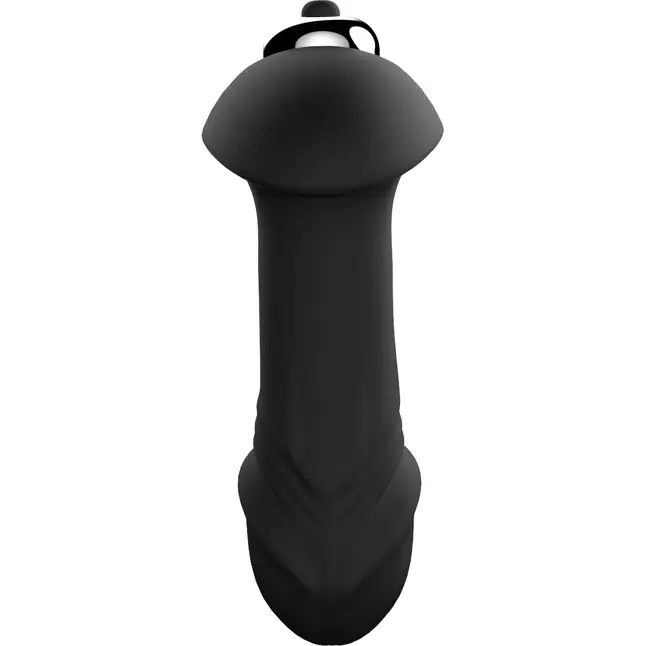 Черный анальный вибромассажер Single Speed Star Arrow Plug - 11 см - Essentials. Фотография 3.
