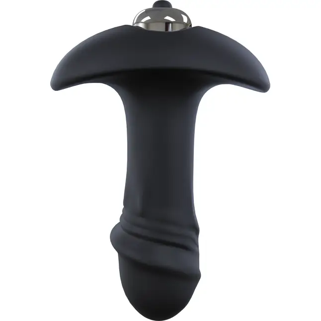 Черный анальный вибромассажер Single Speed Star Arrow Plug - 11 см - Essentials