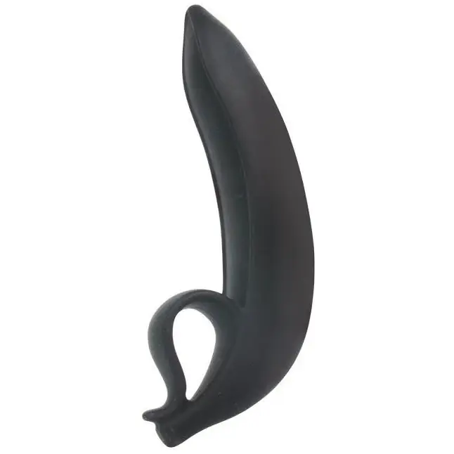 Черный анальный стимулятор Anal Banana - 16 см - SEX EXPERT