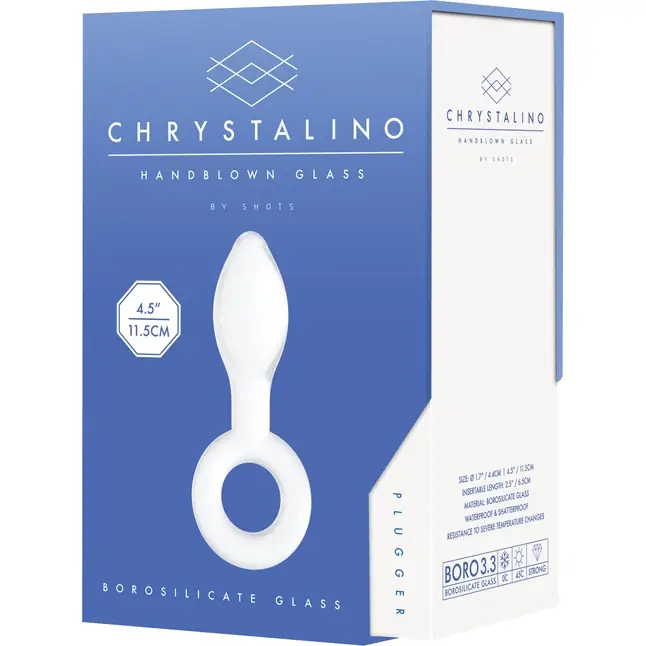Белая анальная пробка Plugger - 11,9 см - Chrystalino. Фотография 5.