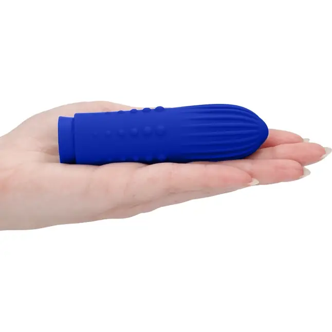 Синяя вибропуля Turbo Rechargeable Bullet Lush - 9,8 см - Elegance. Фотография 3.