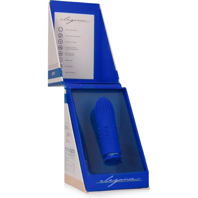 Синяя вибропуля Turbo Rechargeable Bullet Lush - 9,8 см - Elegance. Фотография 5.