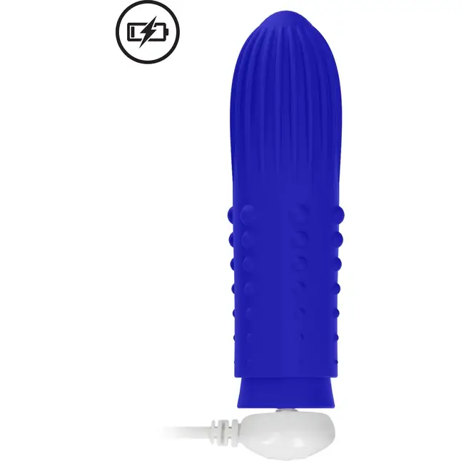 Синяя вибропуля Turbo Rechargeable Bullet Lush - 9,8 см - Elegance. Фотография 6.