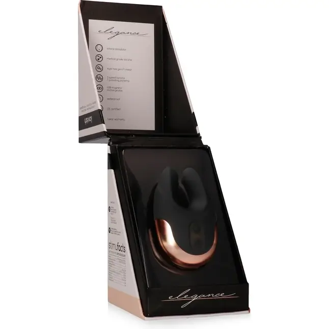 Черный клиторальный стимулятор Lavish - 8,9 см - Elegance. Фотография 5.