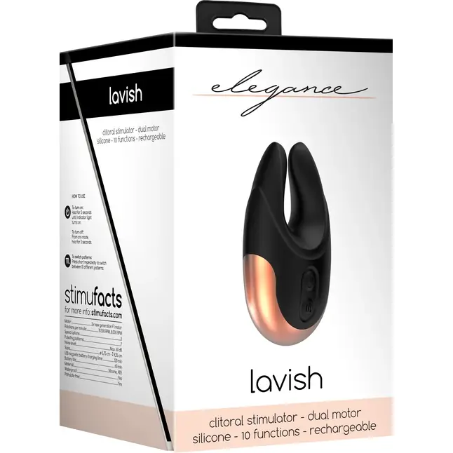 Черный клиторальный стимулятор Lavish - 8,9 см - Elegance. Фотография 9.