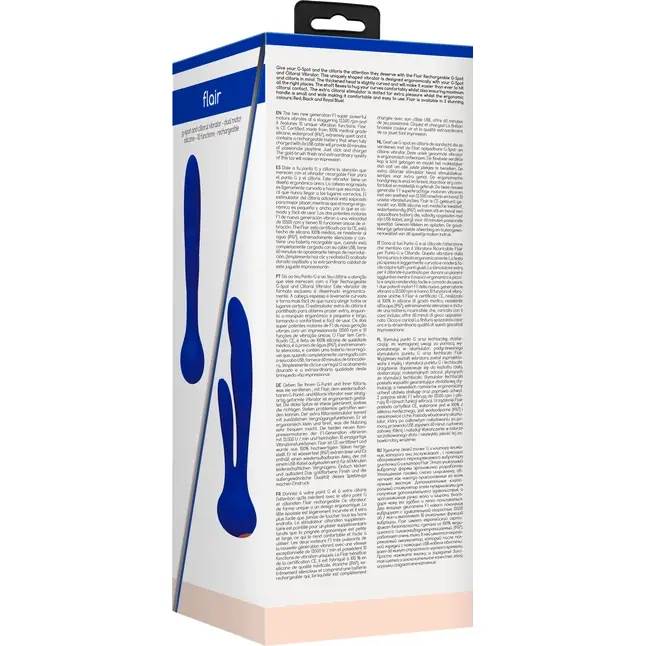 Синий вибратор G-Spot and Clitoral Vibrator Flair - 17,5 см - Elegance. Фотография 11.