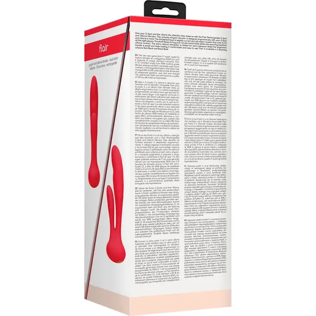 Красный вибратор G-Spot and Clitoral Vibrator Flair - 17,5 см - Elegance. Фотография 11.