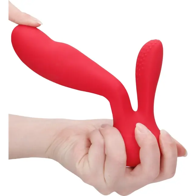 Красный вибратор G-Spot and Clitoral Vibrator Flair - 17,5 см - Elegance. Фотография 6.