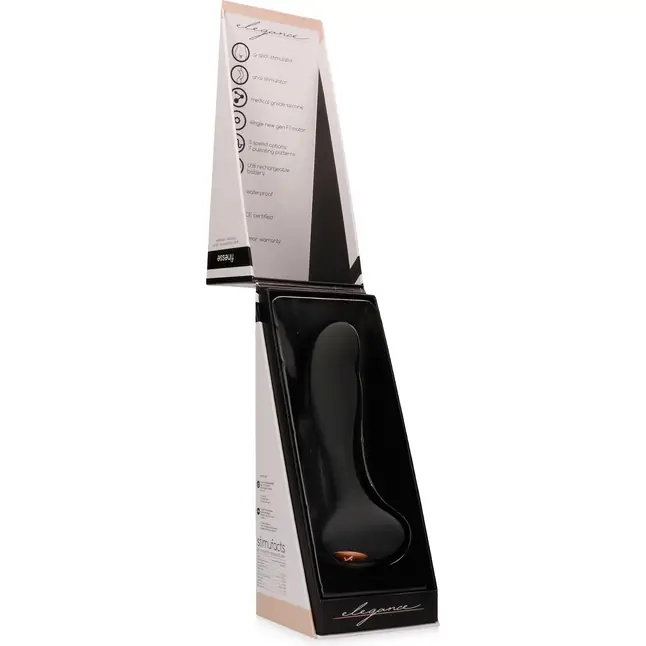 Черный вибростимулятор точки G Finesse - 17,5 см - Elegance. Фотография 5.