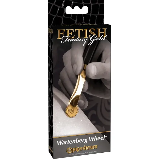 Золотисто-черное колесо Вартенберга Wartenberg Wheel - Fetish Fantasy Gold. Фотография 4.