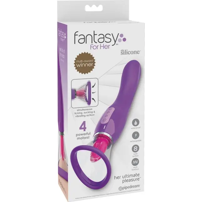 Фиолетовый вакуумный клиторальный стимулятор Her Ultimate Pleasure - Fantasy For Her. Фотография 6.