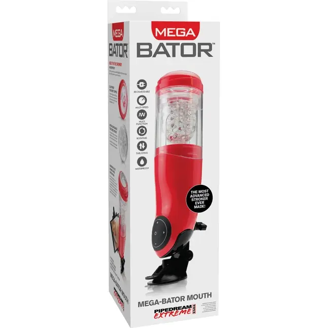 Автоматический мастурбатор-ротик с подсветкой Mega-Bator Mouth - Pipedream Extreme Toyz. Фотография 10.