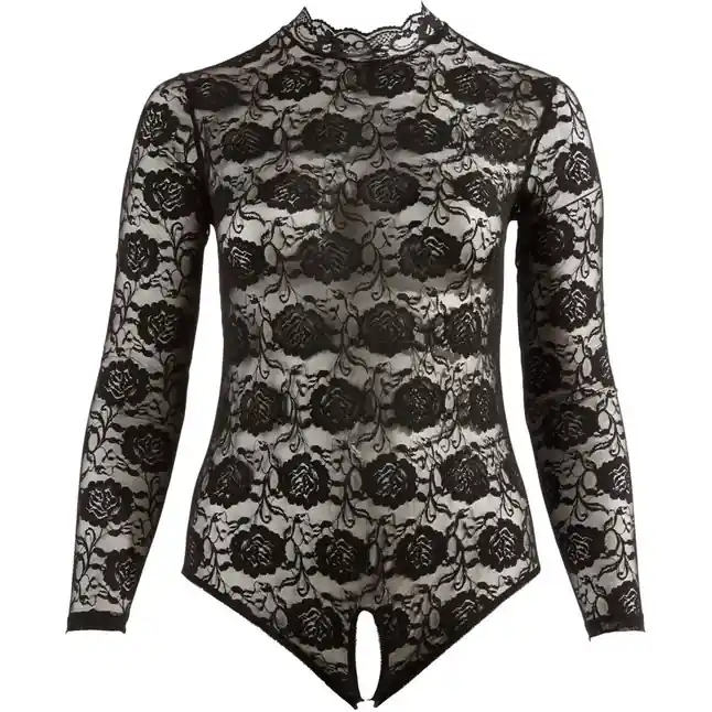 Пикантное боди с цветочным рисунком - Cottelli Collection. Фотография 4.