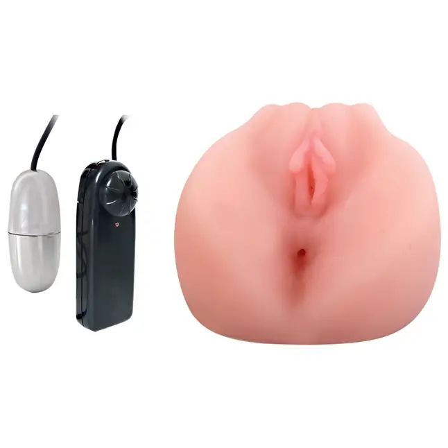 Вагина Erowoman-Eroman телесного цвета с виброяйцом - EROWOMAN-EROMAN
