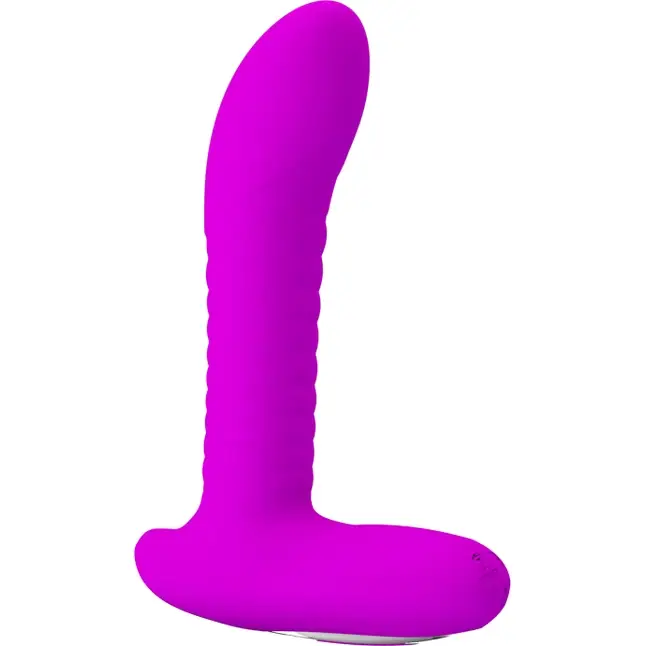 Мощный лиловый анальный вибратор с эффектом римминга - 15,9 см - Pretty Love. Фотография 2.