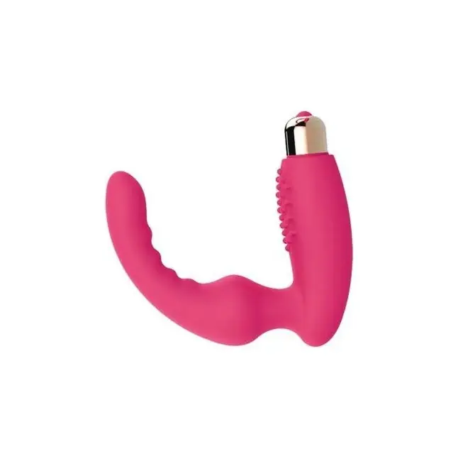 Розовый вибростумулятор простаты с изогнутым кончиком - SWEET TOYS