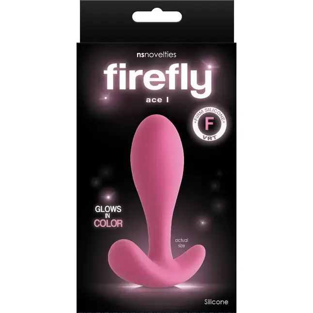 Розовая силиконовая анальная пробка Ace I Plug - 10,2 см - Firefly. Фотография 2.