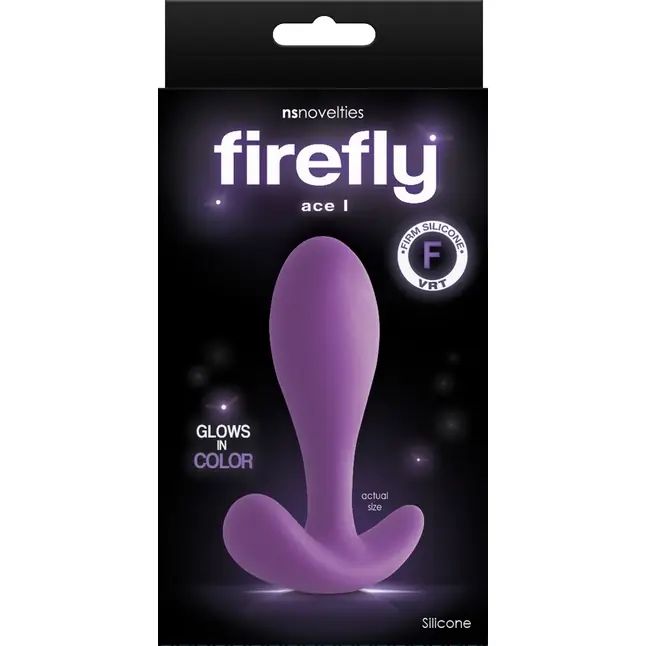 Фиолетовая силиконовая анальная пробка Ace I Plug - 10,2 см - Firefly. Фотография 2.